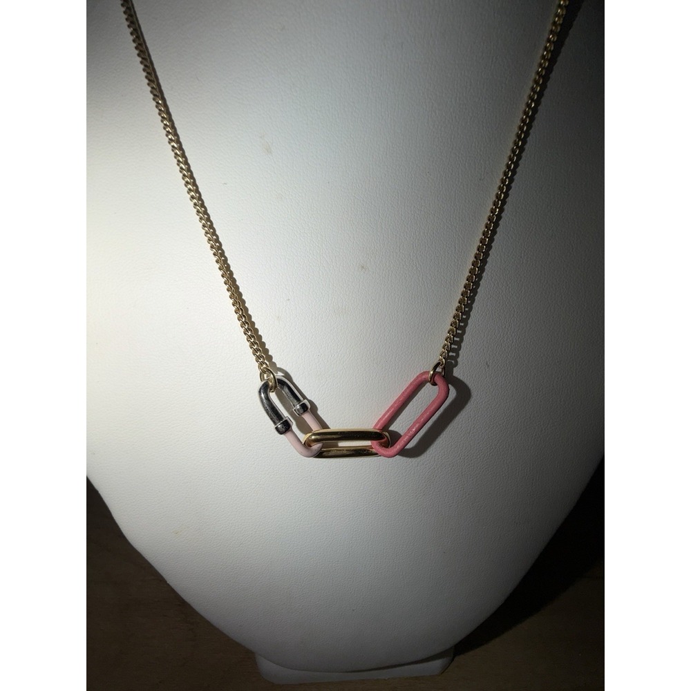 Marc by Marc JacobsBubble Chain-Link Pendant Necklace Pink Gold